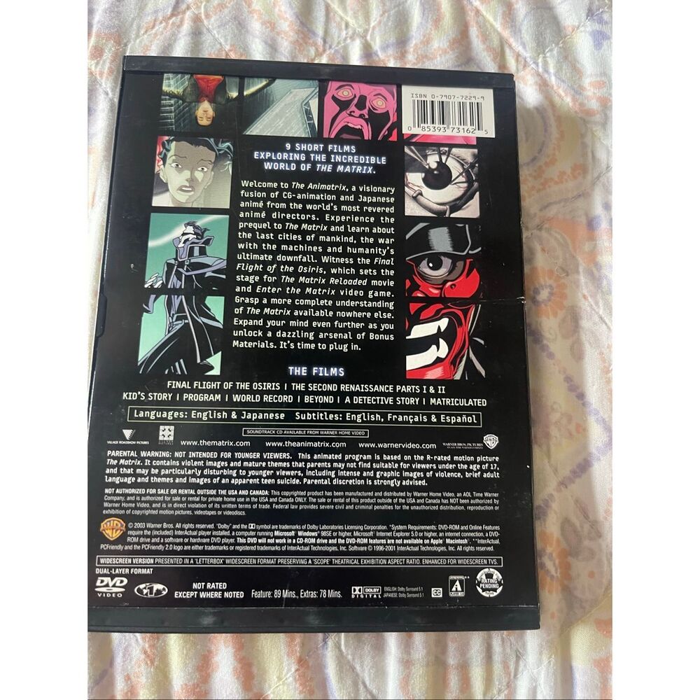 2003 Warner Bros. The Animatrix DVD Widescreen - Picture 8 of 8